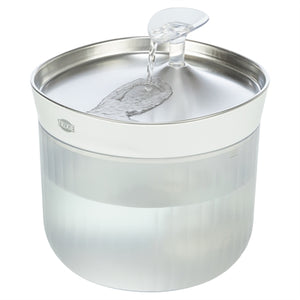Trixie Drinkfontein Aqua Clear Kunststof / Rvs Wit voerbak hond 18x18x16 cm