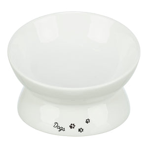 Trixie Voerbak / Drinkbak Dogs Keramiek Verhoogd Wit hond 17x17x13,5 cm