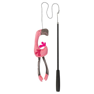 Trixie Kattenhengel Telescopisch Grote Katten Met Flamingo Roze kattenspeelgoed 106 cm