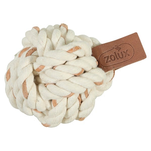 Zolux Touwbal Leather Touch hondenspeelgoed 9,5x7X7 cm