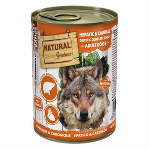 Natural Greatness Veterinary Diet Dog Hepatic / Cardiac Lever & Hart hondenvoer natvoer 400 gr