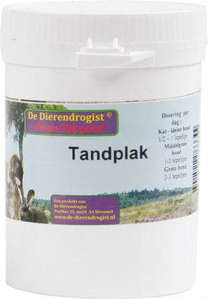 Dierendrogist Tandplak voedingssupplement hond 50 gr