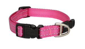 Rogz For Dogs Snake Halsband Roze hondenhalsband hondenriem nylon 16 MMX26-40 cm
