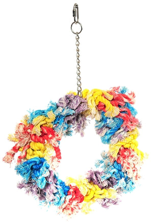 Happy Pet Papegaai Flossin Ring vogelspeelgoed 28x23x8 cm