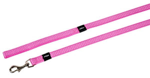 Rogz For Dogs Snake Long Lijn Roze hondenhalsband hondenriem nylon 16 MMX1,8 Mtr