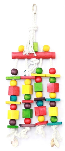 Happy Pet Speelgoed Block n Beads Papegaai vogelspeelgoed 45x16 cm