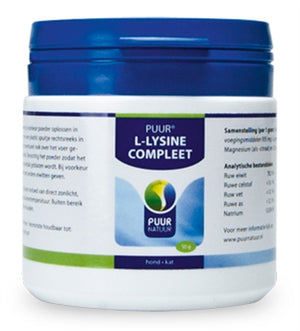 Puur Natuur L-lysine Hond en Kat vachtverzorging 50 gr