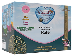 Renske Vers Vlees Variatiebox Kate Kip / Lam / Kalkoen / Eend hondenvoer natvoer 12x395 gr
