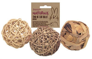 Rosewood Trio of Fun Balls knaagdierspeelgoed Medium 8 cm