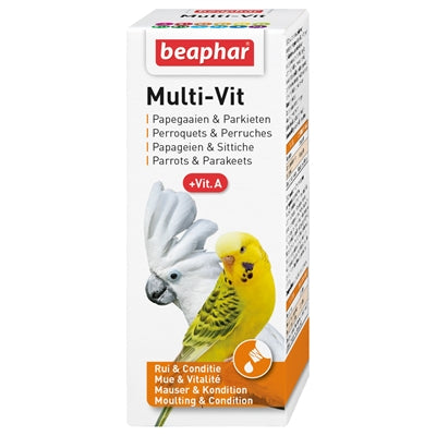 BEAPHAR MULTI-VIT PAPEGAAI EN GROTE PARKIETEN 50 ML
