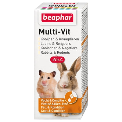 BEAPHAR MULTI-VITAMINE KNAAGDIER EN KONIJNEN 20 ML
