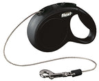 Flexi Rollijn Classic Cord Zwart hondenhalsband hondenriem