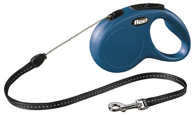 Flexi Rollijn Classic Cord Blauw hondenhalsband hondenriem