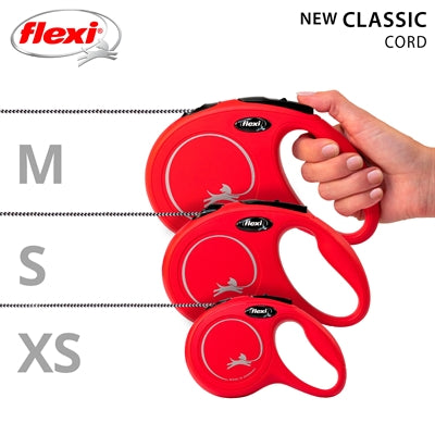 Flexi Rollijn Classic Cord Rood hondenhalsband hondenriem