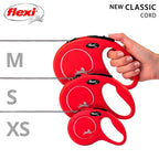 Flexi Rollijn Classic Cord Rood hondenhalsband hondenriem