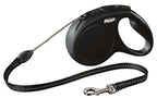 Flexi Rollijn Classic Cord Zwart hondenhalsband hondenriem