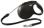 Flexi Rollijn Classic Cord Zwart hondenhalsband hondenriem