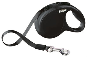 Flexi Rollijn Classic Tape Zwart hondenhalsband hondenriem