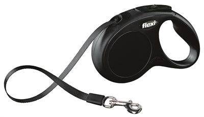 Flexi Rollijn Classic Tape Zwart hondenhalsband hondenriem