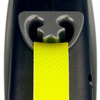 Flexi Rollijn Giant Tape Neon Zwart / Geel hondenhalsband hondenriem