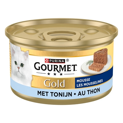 Gourmet Gold Fijne Mousse Tonijn kattenvoer natvoer 24x85 gr