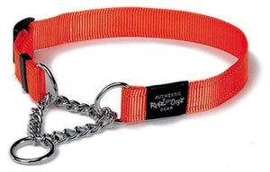 Rogz For Dogs Lumberjack Halfslip Halsband Oranje hondenhalsband hondenriem nylon 25 MMX43-73 cm