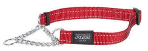 Rogz For Dogs Fanbelt Halfslip Halsband Rood hondenhalsband hondenriem nylon 20 MMX34-56 cm