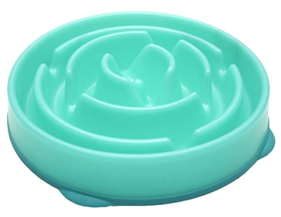 SLO-BOWL FEEDER DROP TEAL LICHTBLAUW 29X29X7 CM