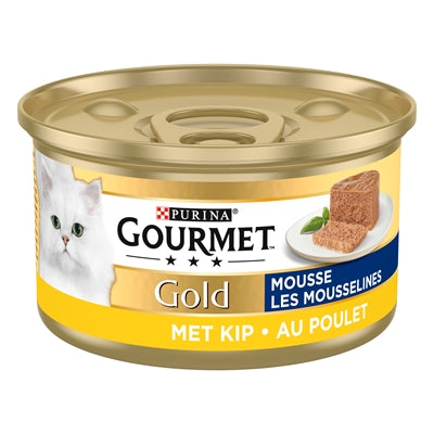 Gourmet Gold Fijne Mousse Kip kattenvoer natvoer 24x85 gr