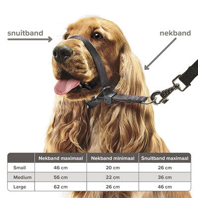 Beaphar Gentle Leader Zwart hondenhalsband hondenriem nylon