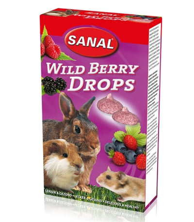 Sanal Knaagdier 3-PACK Drops Yogurt / Salad / Wild Berry snacks zacht 3x45 gr