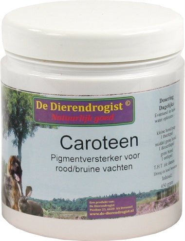 Dierendrogist Caroteen Pigmentversterker voedingssupplement hond 450 gr