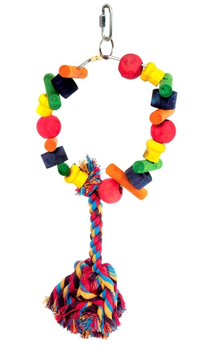 HAPPY PET SPEELGOED PAPEGAAI CARTWHEEL ASSORTI 28X15X8 CM