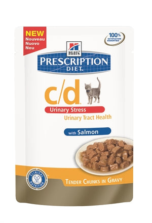 Hill'S Prescription Diet Hill's Feline c/d Urinary Stress Zalm kattenvoer natvoer 12x85 gr