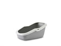 SAVIC KATTENBAK ASEO GRIJS / WIT 56X39X27,5 CM
