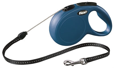 Flexi Rollijn Classic Cord Blauw hondenhalsband hondenriem