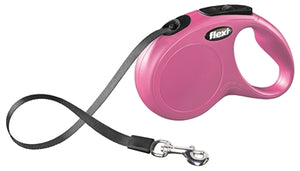 Flexi Rollijn Classic Tape Roze hondenhalsband hondenriem S 5 Mtr