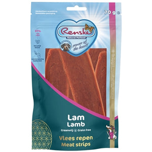 Renske Gezonde Beloning Vlees Strip Lam hondensnacks kauwsnack 70 gr