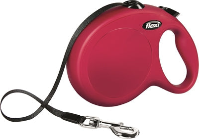 Flexi Rollijn Classic Tape Rood hondenhalsband hondenriem