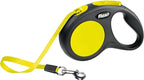 Flexi Rollijn New Classic Neon Tape Zwart / Geel hondenhalsband hondenriem