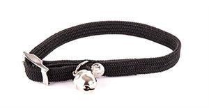 Martin Halsband Kat Elastisch Nylon Zwart halsbanden lijnen 30x1 cm