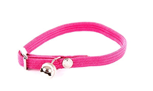 Martin Halsband Kat Elastisch Nylon Roze halsbanden lijnen 30x1 cm