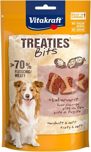 Vitakraft Treaties Bits Leverworst hondensnacks zacht 120 gr