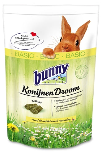 BUNNY NATURE KONIJNENDROOM BASIC 1,5 KG