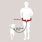 Trixie Heupriem Met Jogginglijn Zwart outdoor Riem 60-120 cm Lijn 100-135 cm