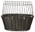 Trixie Wilgen Fietsmand Voorop Zwart Met Kussen en Kap outdoor 50x35x41 cm