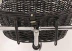 Trixie Wilgen Fietsmand Voorop Zwart Met Kussen en Kap outdoor 50x35x41 cm