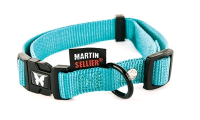 MARTIN HALSBAND VERSTELBAAR NYLON TURQUOISE 20-30X1 CM