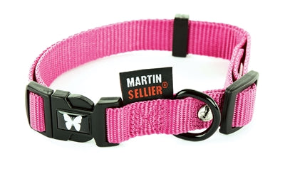 MARTIN HALSBAND VERSTELBAAR NYLON ROZE 30-45X1,6 CM
