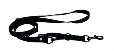 Martin Hondenriem Multipurpose Nylon Zwart hondenhalsband 20 MMX200 cm